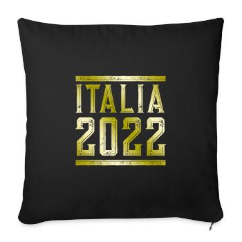 Italia 2022 Or - Housse de coussin décorative 45 x 45 cm - noir - Devant
