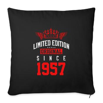 Édition limitée 1957 - Housse de coussin décorative 45 x 45 cm - noir - Devant