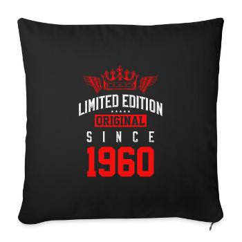Édition limitée 1960 - Housse de coussin décorative 45 x 45 cm - noir - Devant