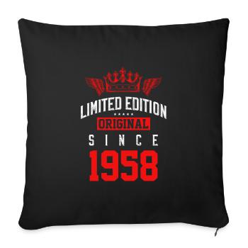 1958 limited edition - Sofa pillowcase 17,3'' x 17,3'' (45 x 45 cm) - black - Front