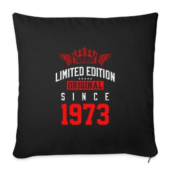Édition limitée 1973 - Housse de coussin décorative 45 x 45 cm - noir - Devant