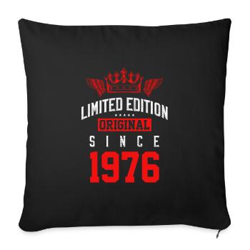 Édition limitée 1976 - Housse de coussin décorative 45 x 45 cm - noir - Devant