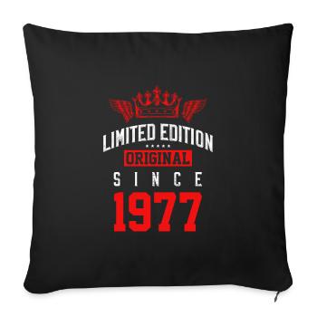 Édition limitée 1977 - Housse de coussin décorative 45 x 45 cm - noir - Devant