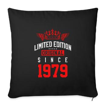 Édition limitée 1979 - Housse de coussin décorative 45 x 45 cm - noir - Devant