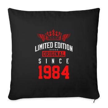 Édition limitée 1984 - Housse de coussin décorative 45 x 45 cm - noir - Devant