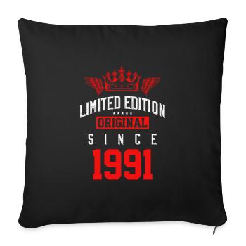 1991 limited edition - Sofa pillowcase 17,3'' x 17,3'' (45 x 45 cm) - black - Front