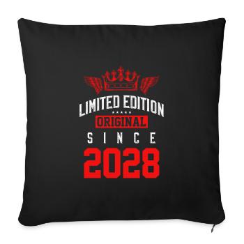Édition limitée 2028 - Housse de coussin décorative 45 x 45 cm - noir - Devant