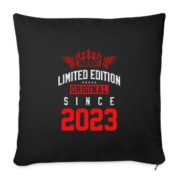 Édition limitée 2023 - Housse de coussin décorative 45 x 45 cm - noir - Devant