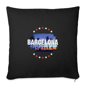 Barcelona - Sofa pillowcase 17,3'' x 17,3'' (45 x 45 cm) - black - Front
