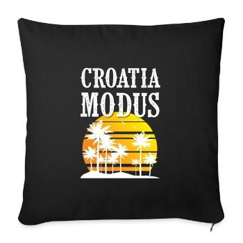 Croatia Mode - Sofa pillowcase 17,3'' x 17,3'' (45 x 45 cm) - black - Front