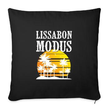 Lisbon Mode - Sofa pillowcase 17,3'' x 17,3'' (45 x 45 cm) - black - Front