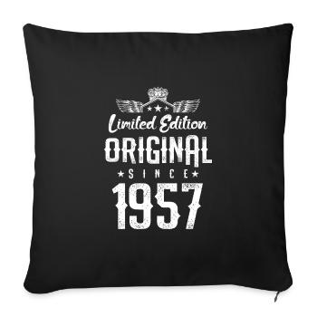 Édition limitée 1957 - Housse de coussin décorative 45 x 45 cm - noir - Devant