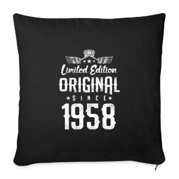 1958 limited edition - Sofa pillowcase 17,3'' x 17,3'' (45 x 45 cm) - black - Front