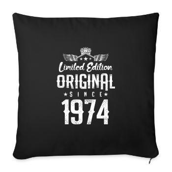 Édition limitée 1974 - Housse de coussin décorative 45 x 45 cm - noir - Devant