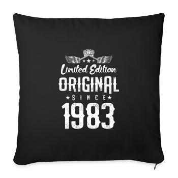 Édition limitée 1983 - Housse de coussin décorative 45 x 45 cm - noir - Devant