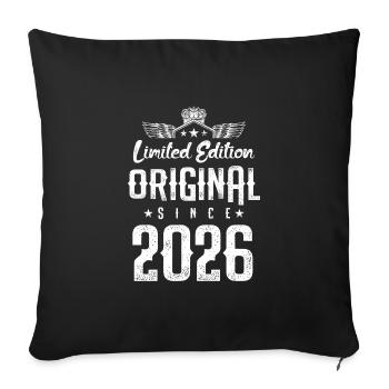 2026 limited edition - Sofa pillowcase 17,3'' x 17,3'' (45 x 45 cm) - black - Front