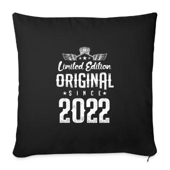 2022 limited edition - Sofa pillowcase 17,3'' x 17,3'' (45 x 45 cm) - black - Front