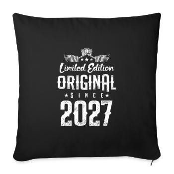 Édition limitée 2027 - Housse de coussin décorative 45 x 45 cm - noir - Devant