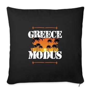 Mode Grèce - Housse de coussin décorative 45 x 45 cm - noir - Devant