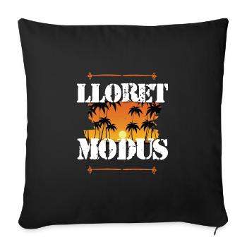 Lloret de Mar mode - Sofa pillowcase 17,3'' x 17,3'' (45 x 45 cm) - black - Front