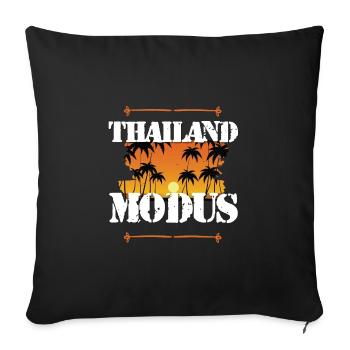 Mode Thaïlande - Housse de coussin décorative 45 x 45 cm - noir - Devant