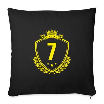 7 Nombre d’armoiries - Housse de coussin décorative 45 x 45 cm - noir - Devant