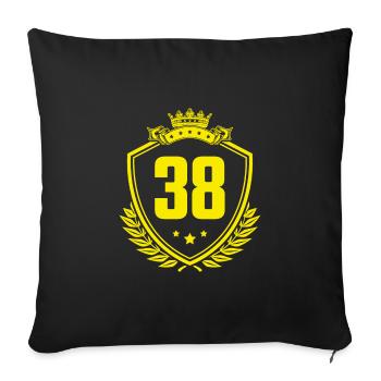 38 Nombre d’armoiries - Housse de coussin décorative 45 x 45 cm - noir - Devant