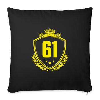 61 Nombre d’armoiries - Housse de coussin décorative 45 x 45 cm - noir - Devant