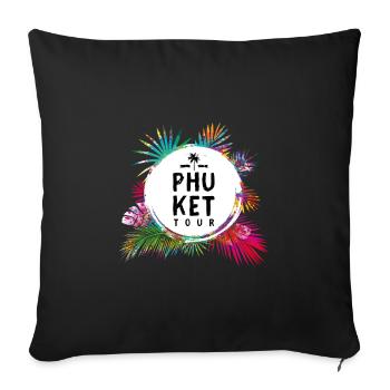 Phuket Tour Bunt - Sofakissenbezug 45 x 45 cm - Schwarz - Vorne