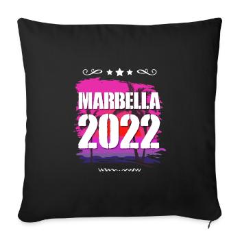 Marbella 2022 - Sofakissenbezug 45 x 45 cm - Schwarz - Vorne