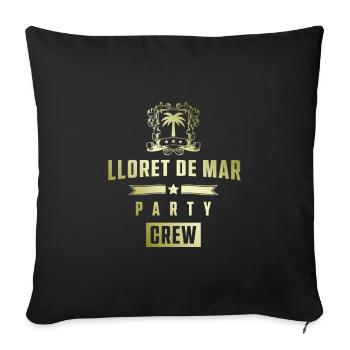 Lloret De Mar Party Crew - Sofakissenbezug 45 x 45 cm - Schwarz - Vorne