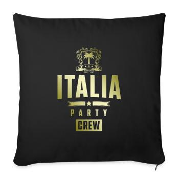 Équipage de l’Italia Party - Housse de coussin décorative 45 x 45 cm - noir - Devant