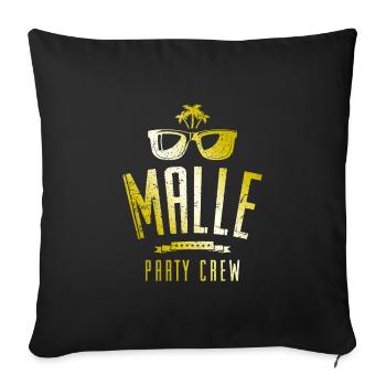 Malle Party Crew - Housse de coussin décorative 45 x 45 cm - noir - Devant