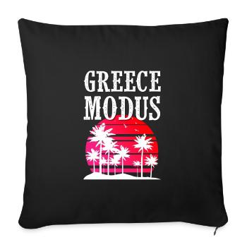 Greece Mode - Sofa pillowcase 17,3'' x 17,3'' (45 x 45 cm) - black - Front