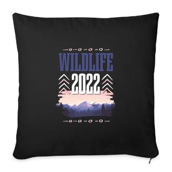 Wildlife 2022 - Sofa pillowcase 17,3'' x 17,3'' (45 x 45 cm) - black - Front