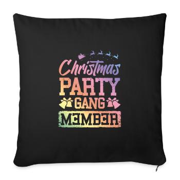 Christmas Party Gang Members - Sofa pillowcase 17,3'' x 17,3'' (45 x 45 cm) - black - Front