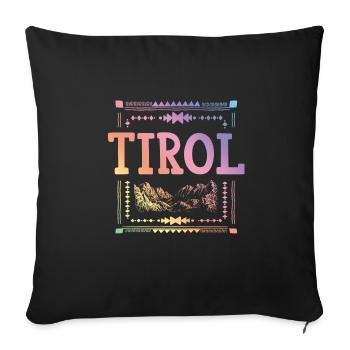 Tyrol Autriche - Housse de coussin décorative 45 x 45 cm - noir - Devant
