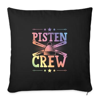 Équipage des pistes - Housse de coussin décorative 45 x 45 cm - noir - Devant