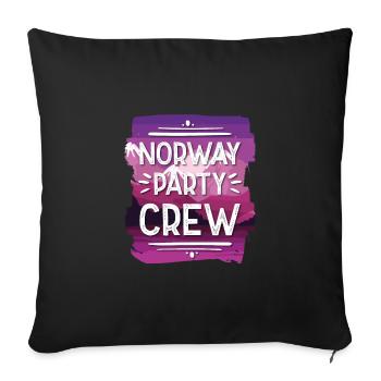 Équipage de la fête de Norvège - Housse de coussin décorative 45 x 45 cm - noir - Devant