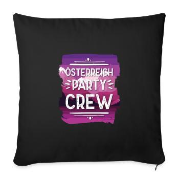 Équipe de fête de l’Autriche - Housse de coussin décorative 45 x 45 cm - noir - Devant