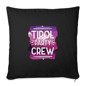 Tirol Party Crew - Sofa pillowcase 17,3'' x 17,3'' (45 x 45 cm) - black - Front
