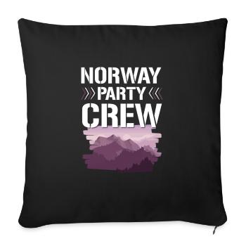 Équipage de la fête de Norvège - Housse de coussin décorative 45 x 45 cm - noir - Devant