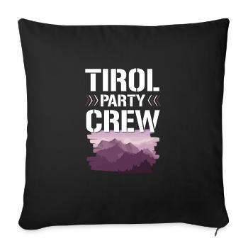 Tirol Party Crew - Sofa pillowcase 17,3'' x 17,3'' (45 x 45 cm) - black - Front