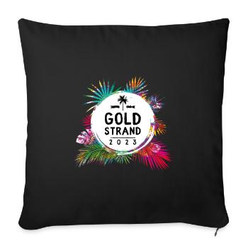 Sables dorés 2023 coloré - Housse de coussin décorative 45 x 45 cm - noir - Devant