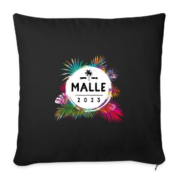 Malle 2023 coloré - Housse de coussin décorative 45 x 45 cm - noir - Devant