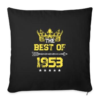 1953 best of birthday - Sofa pillowcase 17,3'' x 17,3'' (45 x 45 cm) - black - Front
