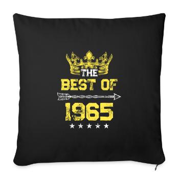 1965 best of Geburtstag - Sofakissenbezug 45 x 45 cm - Schwarz - Vorne