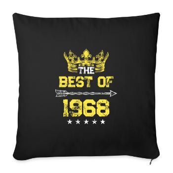 1968 best of birthday - Sofa pillowcase 17,3'' x 17,3'' (45 x 45 cm) - black - Front