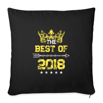 2018 best of birthday - Sofa pillowcase 17,3'' x 17,3'' (45 x 45 cm) - black - Front