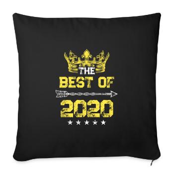 2020 best of birthday - Sofa pillowcase 17,3'' x 17,3'' (45 x 45 cm) - black - Front